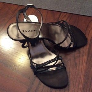 Unlisted Size 8.5 (8 1/2) Black Ankle Buckle Heel